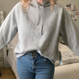 soft gray hoodie!! size large